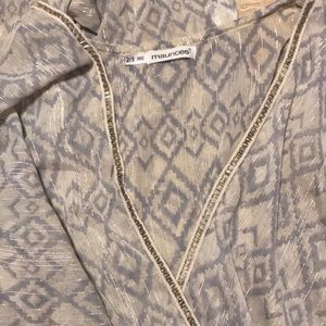 Maurices Kimono with silver beading detail